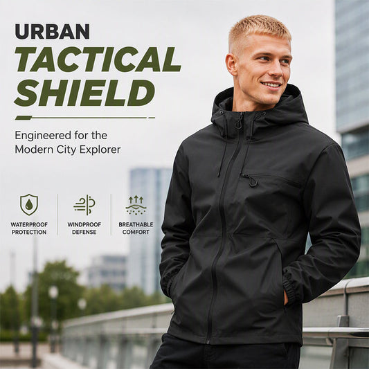 💥 All-Weather Utility | Men's Waterproof Oversized Hooded Jacket