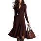 💖 Flattering Fit, Easy Comfort | Women's Ribbed Knit Half-Zip Slim-Fit Dress
