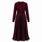 🌸 Effortless Elegance | Women's Pleated Round-Neck Maxi Dress
