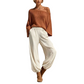 💖 Latest Design | Women's Off-Shoulder Knit Top & Relaxed Pants 2-Piece Set