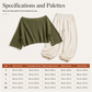 💖 Latest Design | Women's Off-Shoulder Knit Top & Relaxed Pants 2-Piece Set