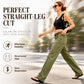 ✨Tailored Comfort | Women's Straight-Leg Utility Trousers with Reinforced Seams