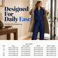 💖 One Set, Endless Ease | Women's Half-Zip Top & Wide-Leg Pants 2-Piece Set⚡Free shipping