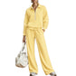 💖 One Set, Endless Ease | Women's Half-Zip Top & Wide-Leg Pants 2-Piece Set⚡Free shipping