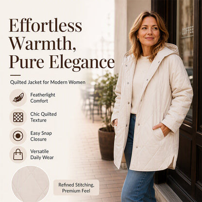 💎 Premium Comfort | Women's Diamond-Quilted Hooded Padded Coat