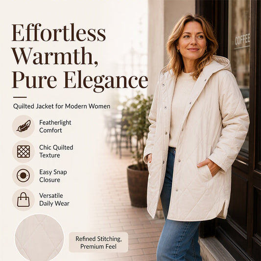 💎 Premium Comfort | Women's Diamond-Quilted Hooded Padded Coat