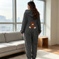 💖🐻 Playful Comfort | Women's Bear-Embroidered Cable-Knit Hooded Loungewear