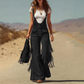 🤎 Standout Western Style | Women's Suede-Like Fringe Wide-Leg Overalls