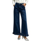 🎀 Standout Detail | Women's Ruffled-Hem Straight-Leg Jeans