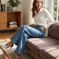 🎀 Standout Detail | Women's Ruffled-Hem Straight-Leg Jeans