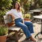 🎀 Standout Detail | Women's Ruffled-Hem Straight-Leg Jeans