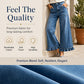 🎀 Standout Detail | Women's Ruffled-Hem Straight-Leg Jeans