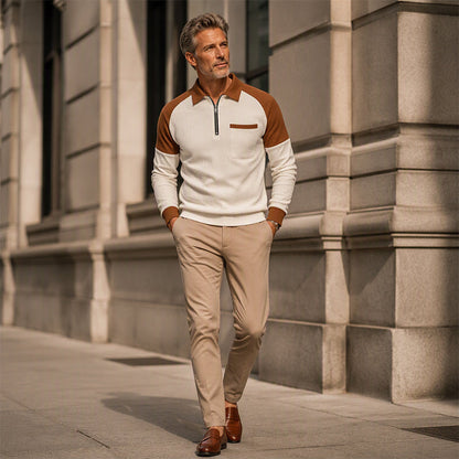 🔥 Limited-Time Deal | Men's Waffle-Knit Quarter-Zip Sweatshirt