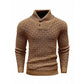 💯 Quality You Can Feel | Men's Textured Stand-Collar Knit Sweater