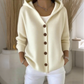 🌸 New Arrival | Women's Hooded Button-Up Relaxed Knit Cardigan