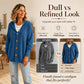 🏷️ Easy Layering | Women's Hooded Relaxed-Fit Knit Cardigan