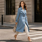 🏷️ Polished from Work to Dinner | Women's Mid-Length Draped Trench Coat