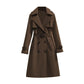 🏷️ Polished from Work to Dinner | Women's Mid-Length Draped Trench Coat
