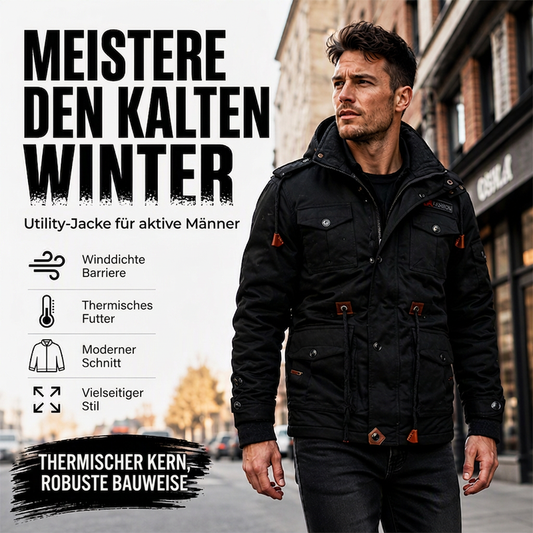 ❄️❄️50% OFF!!! 🎉✨ Men's Winter Thermal Jacket – Detachable Hood, Soft Lining & Timeless Design – Ideal for Winter, Travel & Cold Days