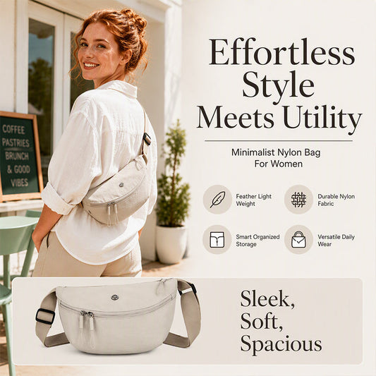 🌙 Minimalist Style, Everyday Ease | Half-Moon Crossbody Bag