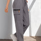 💥 Pockets Where You Need Them | Women's Drawstring Straight-Leg Cargo Pants