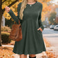 💃 Flattering Shape, Effortless Style | Women's Ribbed-Knit A-Line Midi Dress