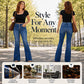 ⏰ Last Day Sale 58% Off | Women's High-Waisted Stretch Flare Jeans