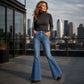 ⏰ Last Day Sale 58% Off | Women's High-Waisted Stretch Flare Jeans