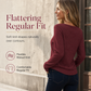 🧩 Layered Look, One Easy Top | Women's Plaid Mock-Layer Knit Top