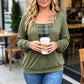 🧩 Layered Look, One Easy Top | Women's Plaid Mock-Layer Knit Top