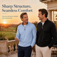✨ Smart-Casual Made Easy | Men’s Quarter-Zip Ribbed Collar Pullover