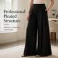 💼 Polished at Work, Effortless After | Women's Pleated High-Waist Wide-Leg Pants