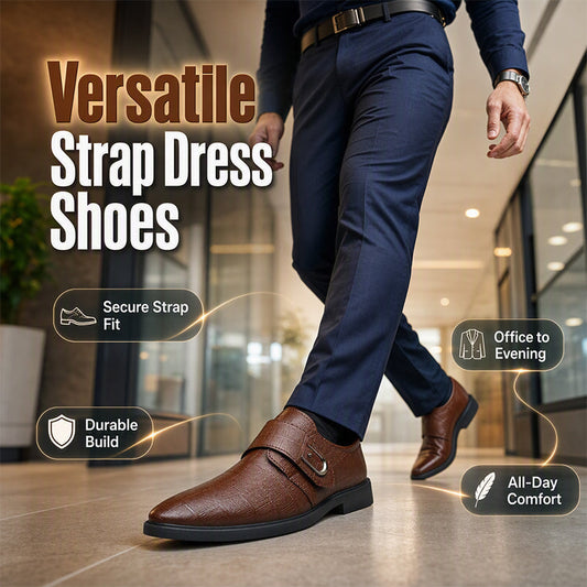 👞 Quick Strap, Polished Look | Men's Versatile Dress Shoes
