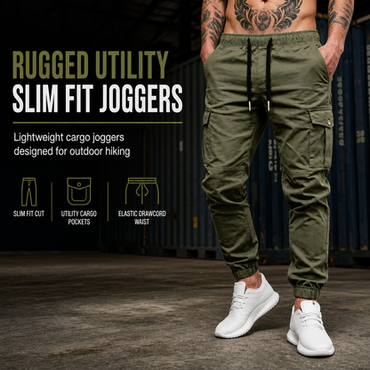 💥 Utility Without the Bulk | Men's Lightweight Multi-Pocket Cargo Joggers