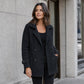 💼 Tailored Look, Effortless Style | Women's Double-Breasted Lapel Coat