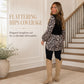 🐆 Leopard Detail, Flattering Length | Women's Relaxed Long-Sleeve Tunic Top