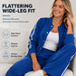 🎽 Stripes That Lengthen the Look | Women's Sporty Wide-Leg 2-Piece Set