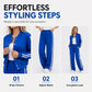 🎽 Stripes That Lengthen the Look | Women's Sporty Wide-Leg 2-Piece Set