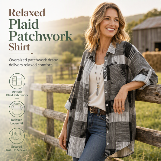 🏁 Classic Plaid, Relaxed Easy Layering | Women's Loose-Fit Shirt Jacket