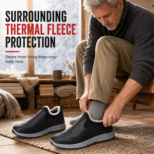 ❄️ Cold-Ready Warmth, Dry Secure Stride | Men's Winter Fleece-Lined Waterproof Ankle Boots