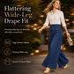 ⏰  💖Black Friday Mega Deal – 50% off!💖!✨High Waisted Wide Leg Stretch Denim Jeans with Decorative Buttons