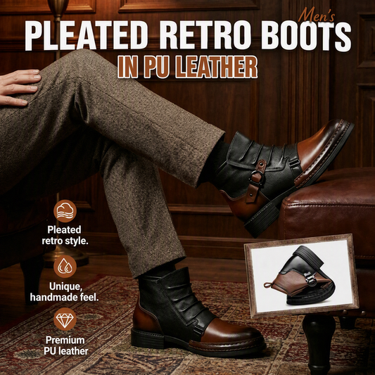 👢 Bold Two-Tone Look, Easy Zip-On Wear | Men's Two-Tone Zipper Ankle Boots