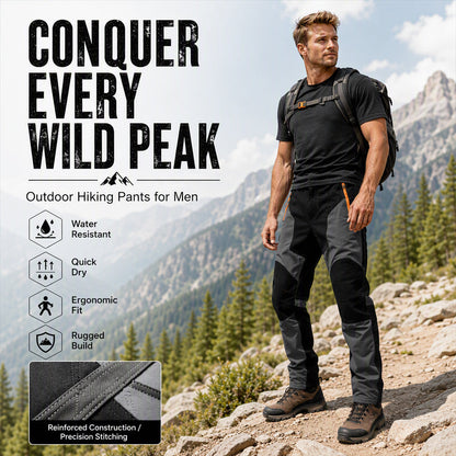🔥Men's Waterproof Windproof Patchwork Hiking Pants