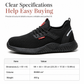 🥾 Steel Toe Guard, Puncture Resistance | Men's Lightweight Breathable Work Boots