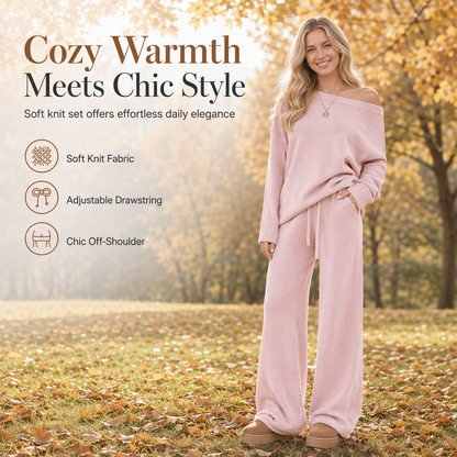 🧶 Soft All-Day Fabric, Effortless Outfit | Casual Matching Long Pants Set