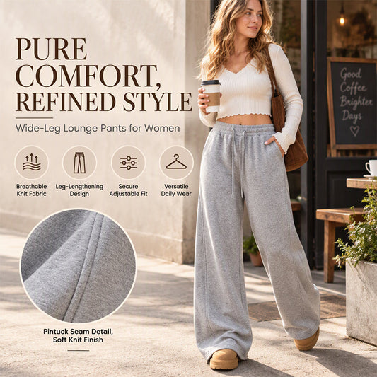 🛋️ Relaxed Loose Cut, All-Day Loungewear | Women's Cozy Wide Leg Casual Sweatpants