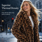 💖Black Friday Mega Deal – 50% off!💖 🐆Women’s Stylish Leopard Print Faux Fur Coat