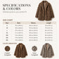 💖Black Friday Mega Deal – 50% off!💖 🐆Women’s Stylish Leopard Print Faux Fur Coat