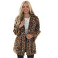 💖Black Friday Mega Deal – 50% off!💖 🐆Women’s Stylish Leopard Print Faux Fur Coat