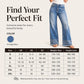 👖 Retro Charm, Leg-Elongating Silhouette | Women's Vintage Wide-Leg Jeans with Raw Hem